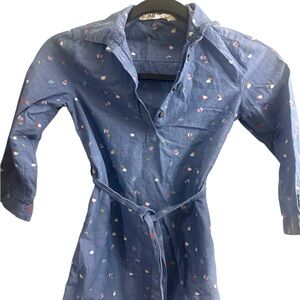 H&M Kids Blue Floral Blouse